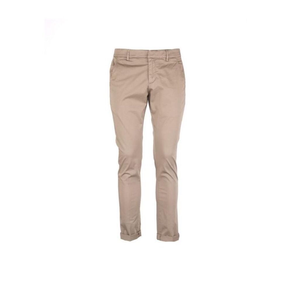 Dondup Slim Fit Cuffed Chino Pants Men Beige